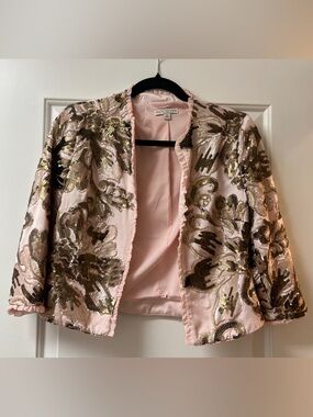 ✨🤎NY & COMPANY EVA MENDES COLL. BRONZE & PINK SEQUIN BLAZER🤎✨